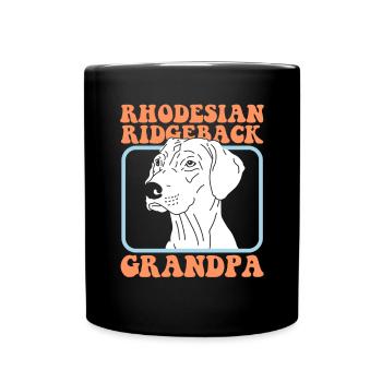Rhodesian Ridgeback Grand-père Propriétaire de chien Cadeau - Mug uni - noir - Devant