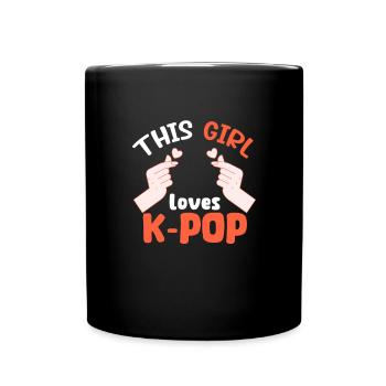 K-Pop - Tasse einfarbig - Schwarz - Vorne