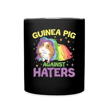 Guinea Pig Against Haters - Tasse einfarbig - Schwarz - Vorne