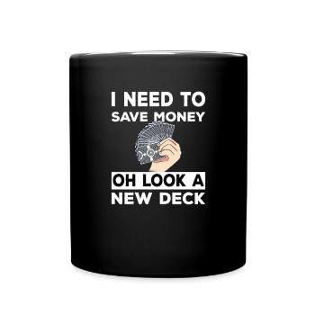 Oh Look a New Deck TCG Trading Card Game Design - Full Colour Mug - black - Front