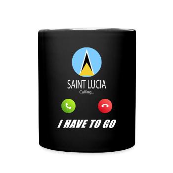 Saint Lucia calls on Lusiger flags saying - Full Colour Mug - black - Front