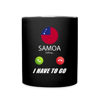 Samoa calls lusiger flags saying - Full Colour Mug - black - Front
