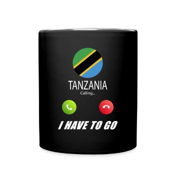La Tanzanie appelle aux drapeaux Lusiger en disant - Mug uni - noir - Devant