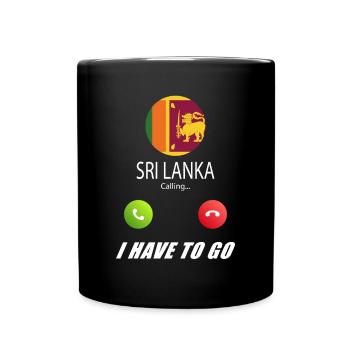 Sri Lanka calls lusiger flags saying - Full Colour Mug - black - Front