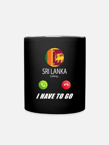 Le Sri Lanka appelle les drapeaux lusiger en disant - Mug uni - noir