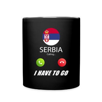 La Serbie appelle les drapeaux lusiger slogan - Mug uni - noir - Devant