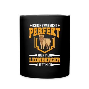 Leonberger Geschenk - Tasse einfarbig - Schwarz - Vorne