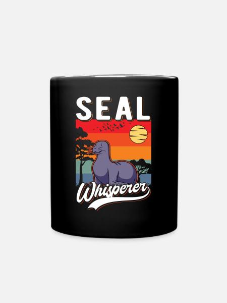 Robben Flüsterer Seal Whisperer - Tasse einfarbig - Schwarz