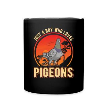 Pigeon Jeunes colombophiles - Mug uni - noir - Devant