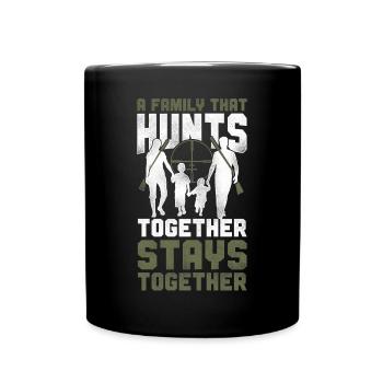 Famille de chasseurs de cerfs Buck - Mug uni - noir - Devant