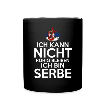 Serbien Serbe Serbisches - Tasse einfarbig - Schwarz - Vorne