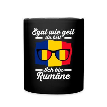 Rumäne Rumänisches Rumänien - Tasse einfarbig - Schwarz - Vorne