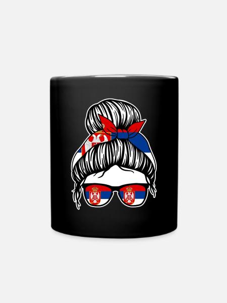 Serbe Serbe Serbie - Mug uni - noir