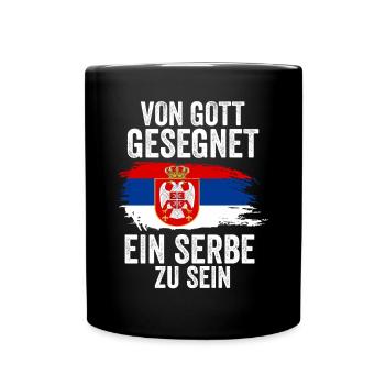Serbien Serbe Serbisches - Tasse einfarbig - Schwarz - Vorne