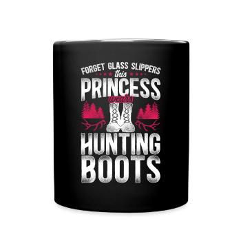 Buck Deer Hunting Hunter Girl - Full Colour Mug - black - Front