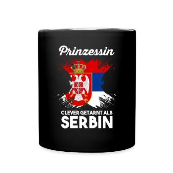 Prinzessin Serbe Serbisches Serbien - Tasse einfarbig - Schwarz - Vorne
