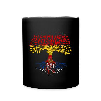 Racines Arbre Allemagne Serbie - Mug uni - noir - Devant