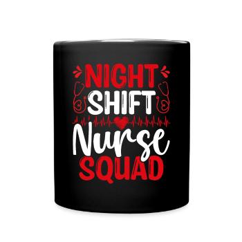 Escouade d’infirmières de nuit INFIRMIÈRE INFIRMIÈRE infirmière de l’AIIC - Mug uni - noir - Devant