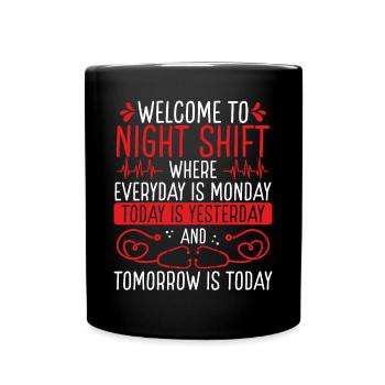 Infirmière de nuit Journée internationale des infirmières aiicole - Mug uni - noir - Devant