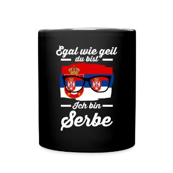 Serbe Serbisches Serbien - Tasse einfarbig - Schwarz - Vorne