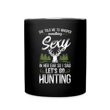Buck Deer Hunting Hunter Vintage - Mug uni - noir - Devant