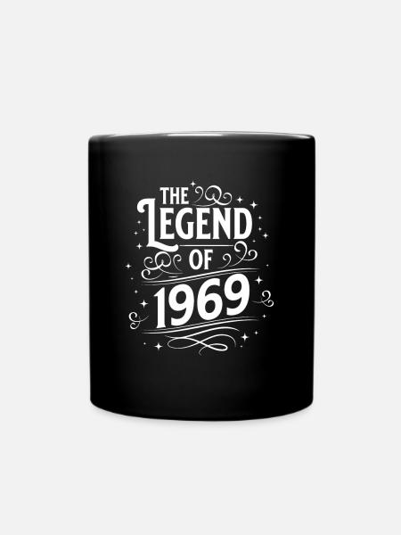 The legend of 1969 birthday - Full Colour Mug - black