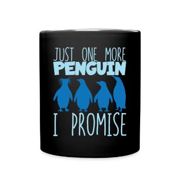 Letzter Pinguin - Tasse einfarbig - Schwarz - Vorne