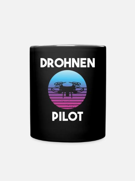 Drohnenpilot Spruch - Tasse einfarbig - Schwarz
