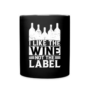 J’aime le vin, pas l’étiquette 16 - Mug uni - noir - Devant