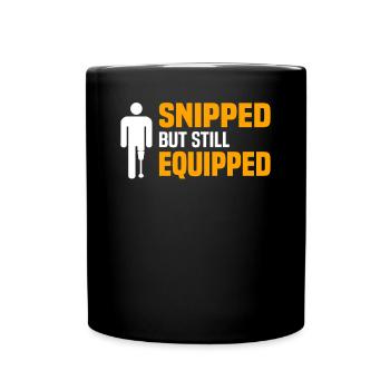 Amputiert Invalide Prothese Handicap Rollstuhl - Tasse einfarbig - Schwarz - Vorne