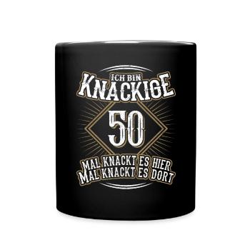50. Geburtstag Lustig Geschenk - Tasse einfarbig - Schwarz - Vorne
