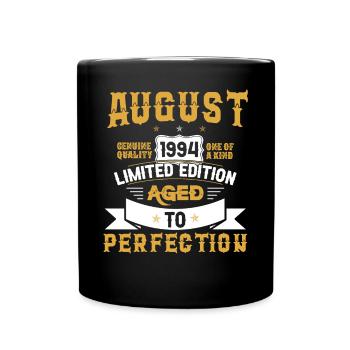 Anniversaire Août 1994 né Vintage - Mug uni - noir - Devant