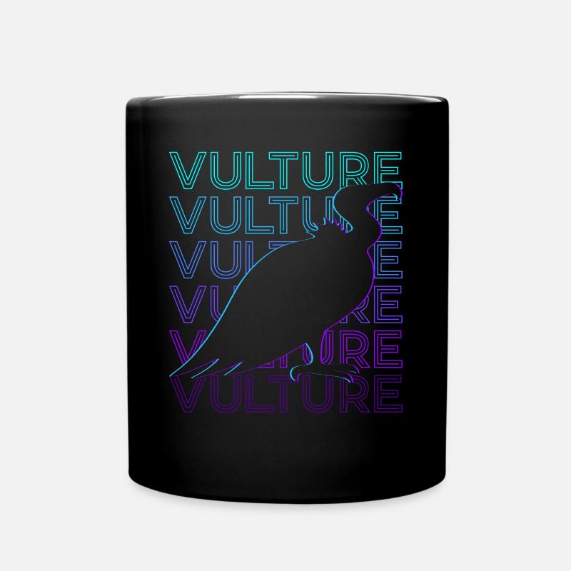Vulture Retro - Full Colour Mug - black