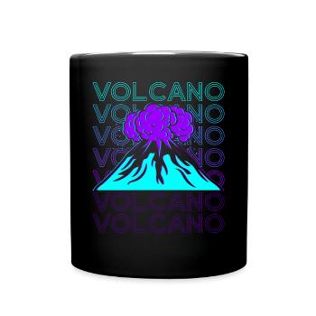 Volcano Retro - Full Colour Mug - black - Front