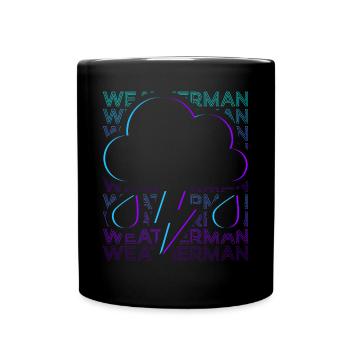 Meteorologist Weather Frog Weather ForecastEr Retro - Full Colour Mug - black - Front