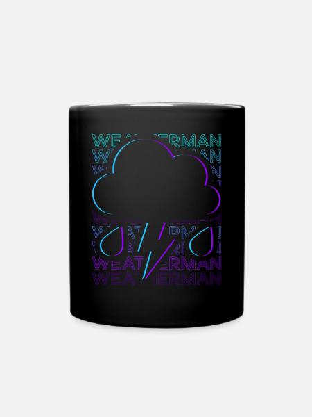 Meteorologist Weather Frog Weather ForecastEr Retro - Full Colour Mug - black