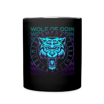 Wolf von Odin Geri Freki Wikinger Nordische Mythol - Tasse einfarbig - Schwarz - Vorne