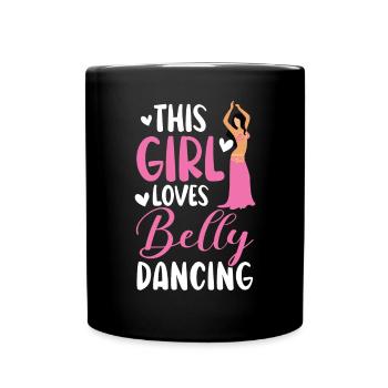 Cette fille aime la danse du ventre Shimmy Belly Dancer - Mug uni - noir - Devant
