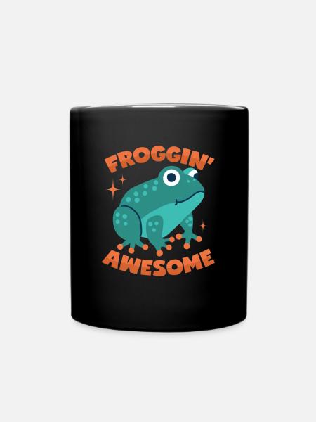 Frosch Wortwitz - Tasse einfarbig - Schwarz