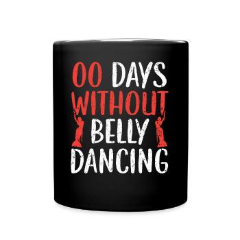 00 jours sans danse du ventre Shimmy Belly Dancer - Mug uni - noir - Devant
