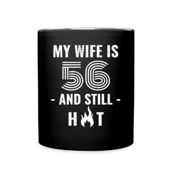 Cadeau d’anniversaire de femme de 56 ans - Mug uni - noir - Devant