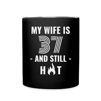 Cadeau d’anniversaire de femme de 37 ans - Mug uni - noir - Devant