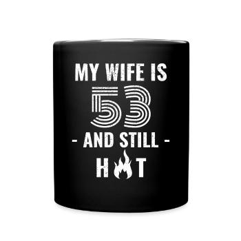 Cadeau d’anniversaire de femme de 53 ans - Mug uni - noir - Devant
