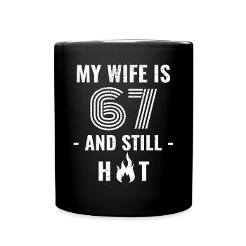 Cadeau d’anniversaire de femme de 67 ans - Mug uni - noir - Devant
