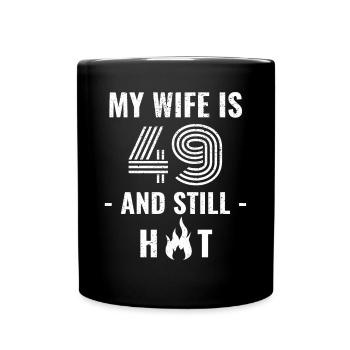 49 years birthday wife gift - Full Colour Mug - black - Front