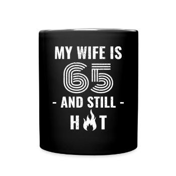 65 years birthday wife gift - Full Colour Mug - black - Front