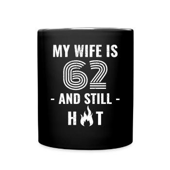 Cadeau d’anniversaire de femme de 62 ans - Mug uni - noir - Devant