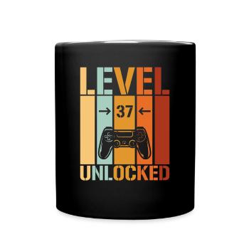 37e anniversaire Niveau 37 débloqué - Mug uni - noir - Devant