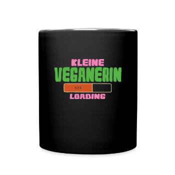 Little Vegetarian Loading Baby Vegan - Tasse einfarbig - Schwarz - Vorne