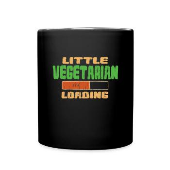 Little Vegetarian Loading Baby Vegan - Tasse einfarbig - Schwarz - Vorne